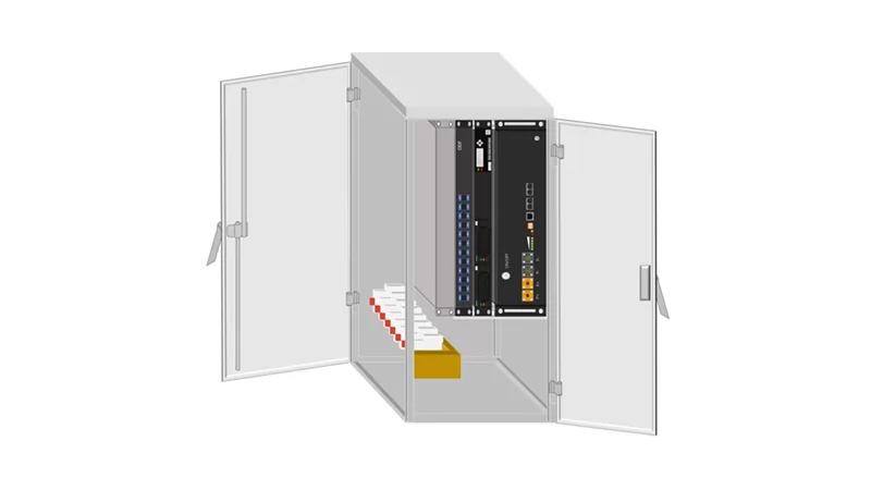 Pole-type base station energy cabinet.
